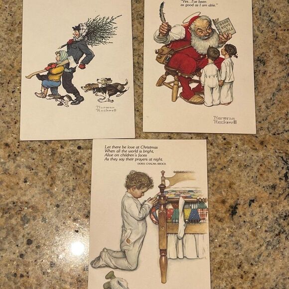 vintage Normal Rockwell Christmas Card - Picture 1 of 10